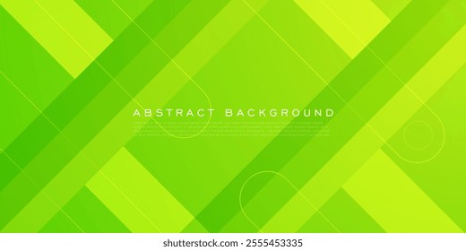 Colorful papercut abstract 3D background with gradient bright  green square pattern combination color on background. Eps10 vector