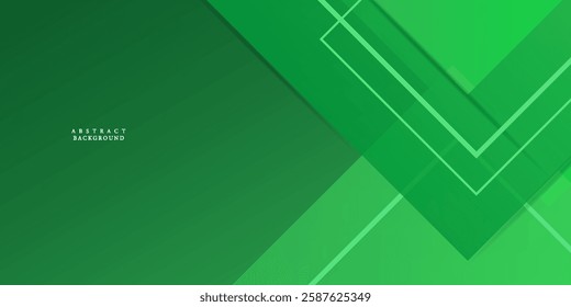 Colorful papercut abstract 3D background with gradient green square pattern combination bright color on background. Eps10 vector