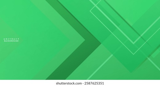 Colorful papercut abstract 3D background with gradient green square pattern combination bright color on background. Eps10 vector