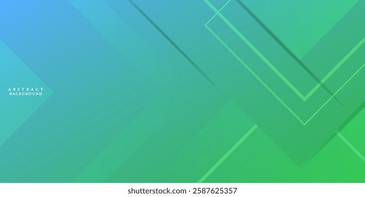 Colorful papercut abstract 3D background with gradient green square pattern combination bright color on background. Eps10 vector