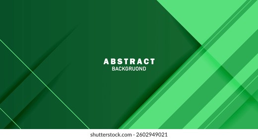 Colorful papercut abstract 3D background with gradient green square pattern combination bright color on background. 
