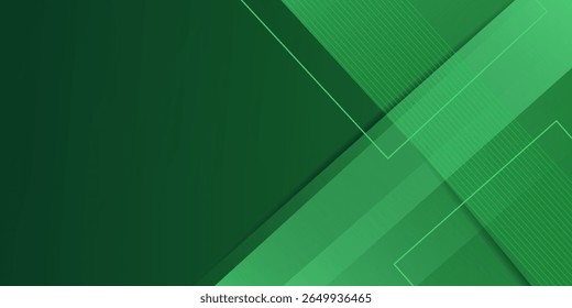 Fundo 3D abstrato de recorte de papel colorido com padrão quadrado verde gradiente. 