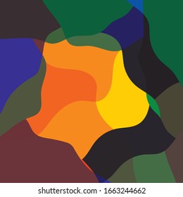 bunter, papierschneidender Hintergrund, abstrakter Papierkunststil, 
