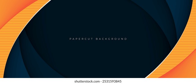 Colorful papercut background dynamic decorative design vector