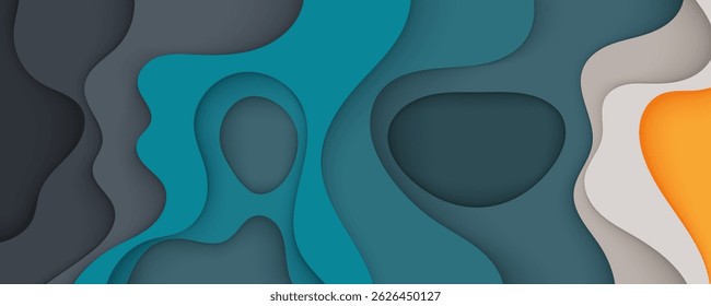 Fundo de papel colorido vetor de design decorativo dinâmico