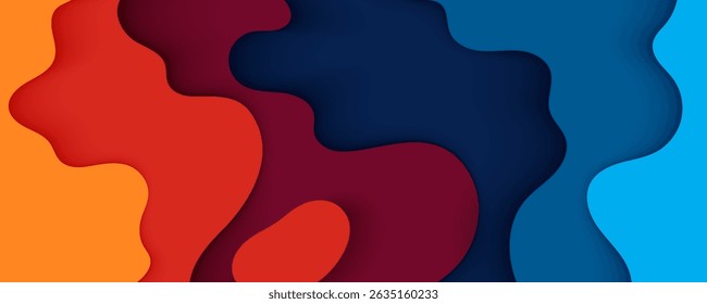 Fundo de papel colorido vetor de design decorativo dinâmico