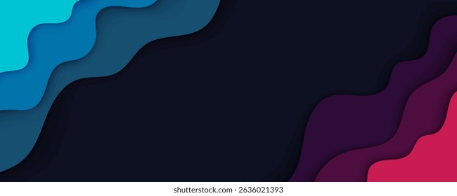 Fundo de papel colorido vetor de design decorativo dinâmico