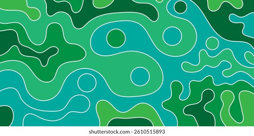 Colorful papercut multi layers, 3D topographic pattern textures set. Abstract paper cut relief imitation, topographic map for presentation, flyer, poster, cover, brochure vector illustration