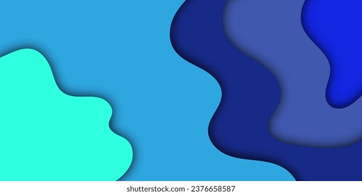 Colorful papercut wave background design concept