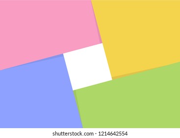 Colorful papers background with space for texts of presentation.