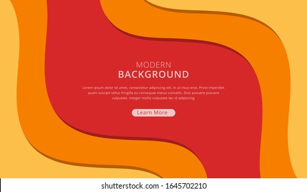colorful papers with corner curl, layer by layer. Illustration. papercut background with multiple color