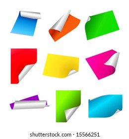 Colorful papers set