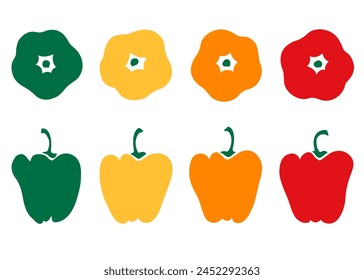 colorful paprika vector illustration.
For advertising, textiles, and goods production