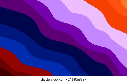 colorful parallel diagonal wave stripes background