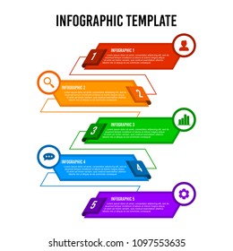 Colorful Parallelogram Infographic Design Template.