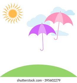 Colorful parasols