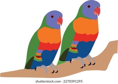 Colorful Parrot Species-Vector Art Work.