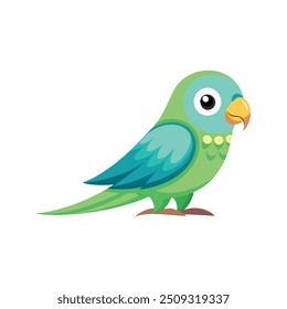 Colorful Parrot Vector Illustration white background