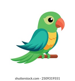 Colorful Parrot Vector Illustration white background