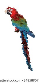 Colorful Parrot. Vector polygon illustration