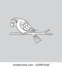 Colorful parrot-coloring book.