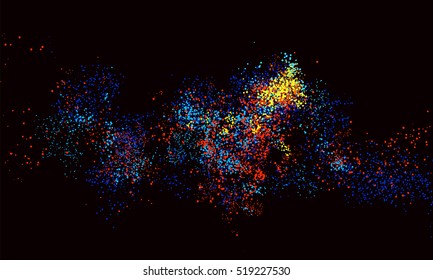 Partículas coloridas  gráficos