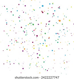 Colorful particles in white background.  Vector illustration design elements in concept of technology, energy, science, music.
