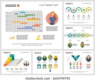 Colorful partnership or planning concept infographic charts set. Business design elements for presentation slide templates. Can be used for financial report, workflow layout and brochure design.
