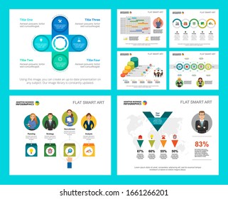 Colorful partnership or planning concept infographic charts set. Business design elements for presentation slide templates. Can be used for financial report, workflow layout and brochure design.