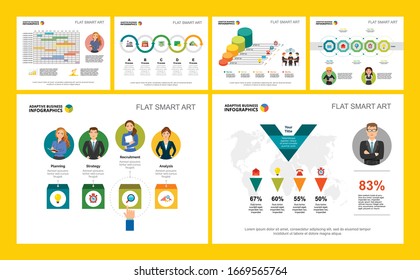 Colorful partnership or planning concept infographic charts set. Business design elements for presentation slide templates. Can be used for financial report, workflow layout and brochure design.