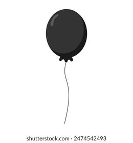 Colorful party balloons isolated on white background. Balloon set. Bunch of balloons for birthday and party. Flying ballon with rope. Anniversary, birthday party design. Air balloons vector.