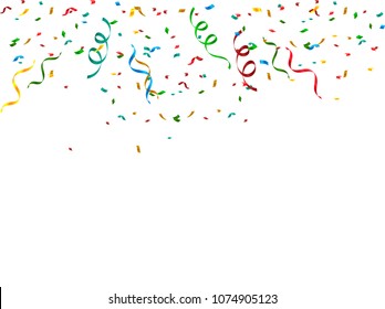 Colorful party confetti Isolated on a background.