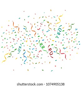 Colorful party confetti Isolated on a background.