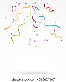 Colorful Party Confetti O White Background