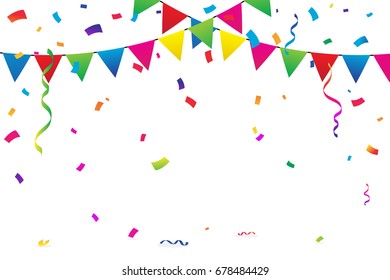 Happy Birthday Celebration Party Backdrop Vector Stock Vector (Royalty ...