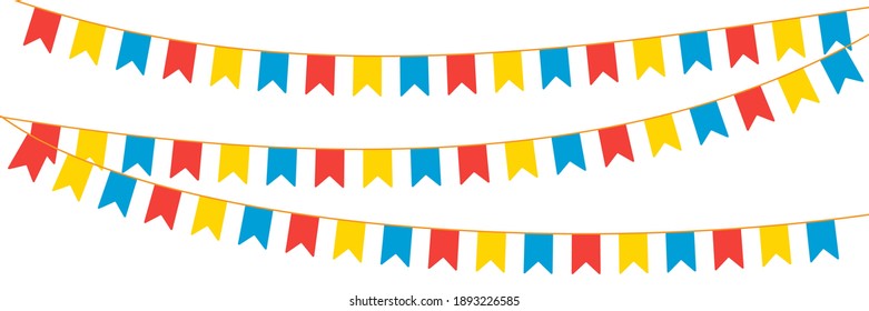 Colorful Party Flags Vector EPS 10 