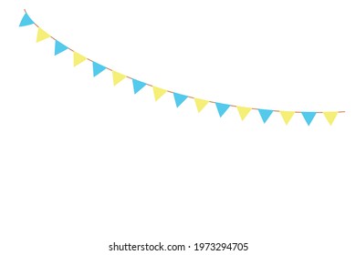 colorful party flags vector illustration and icons