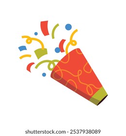 Colorful Party Popper Vector- 04