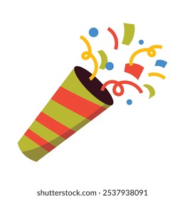 Colorful Party Popper Vector- 06