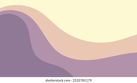 Diseño de Vector de fondo de capa de ondas abstractas en colores pastel