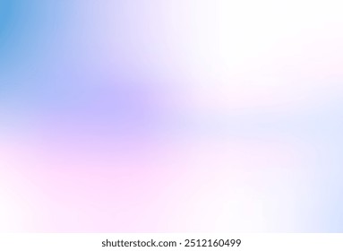 Colorful Pastel Blue And Pink Gradient Blurry Background. Abstract Art Wallpaper. Vector Illustration