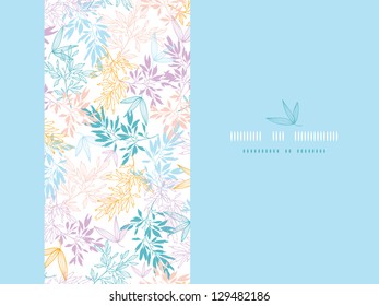 Colorful pastel branches horizontal card seamless background