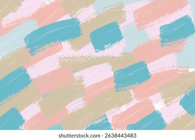 Colorful pastel brush stroke painting abstract background vector for wallpaper, backdrop, decoration, wrapping paper, and texture