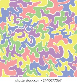 Colorful pastel camo seamless pattern
