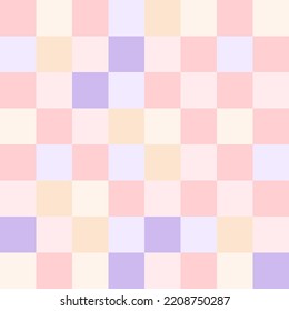 Colorful pastel checkerboard pattern background.
