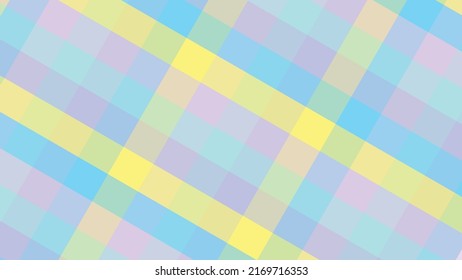 Colorful pastel checkered pattern background. Vector illustration cute wallpaper