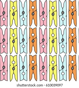 Colorful pastel clamps pattern