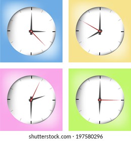 colorful pastel clock alarm background icon for art design