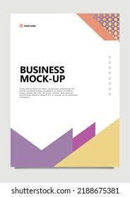 Colorful pastel colored vector cover with intertwined rings decoration. Suitable for company, business, school, office, and organization.
