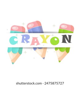 Colorful Pastel Crayons with little star